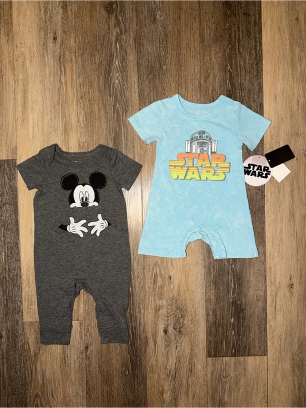 Disney/Star Wars 3-6 Months Baby Bundle of 2 Rompers